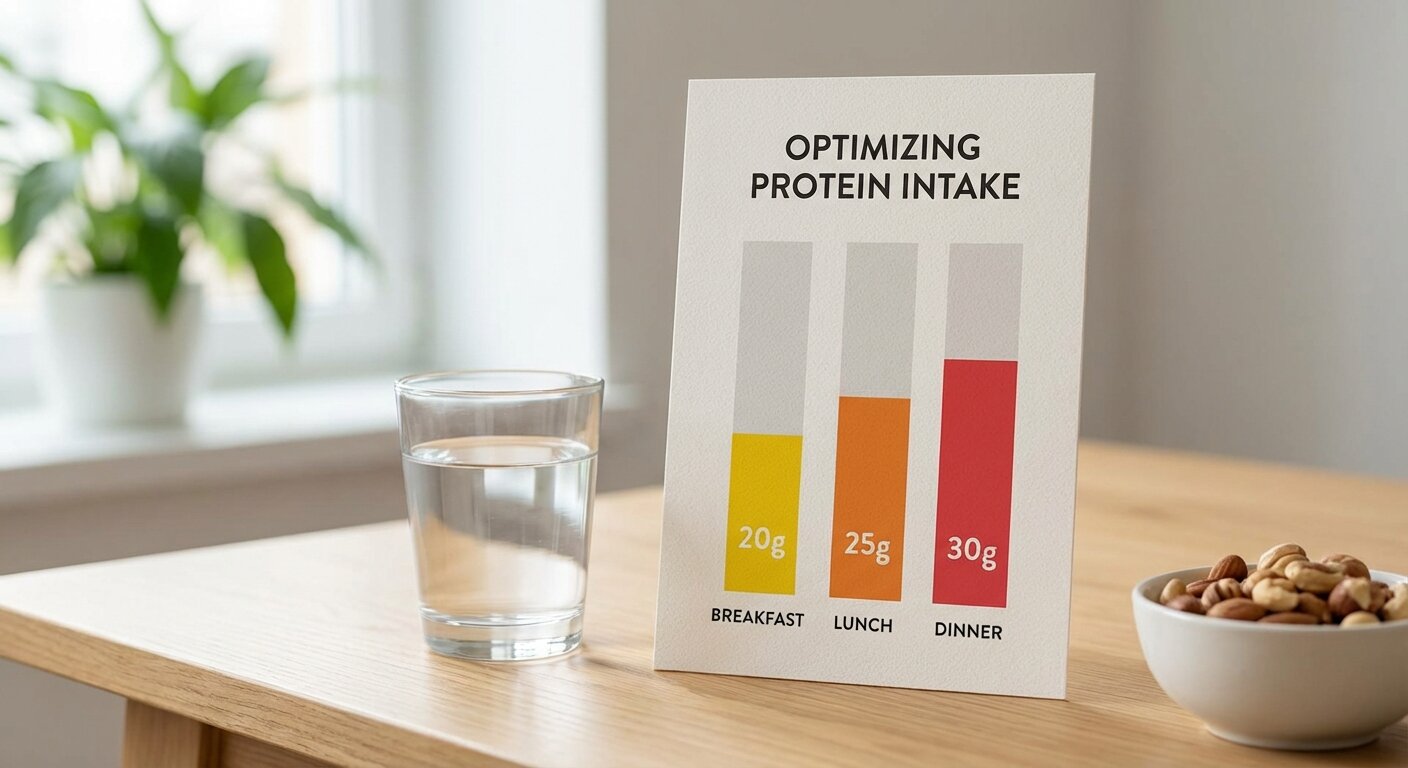 Protein distribution chart across meals