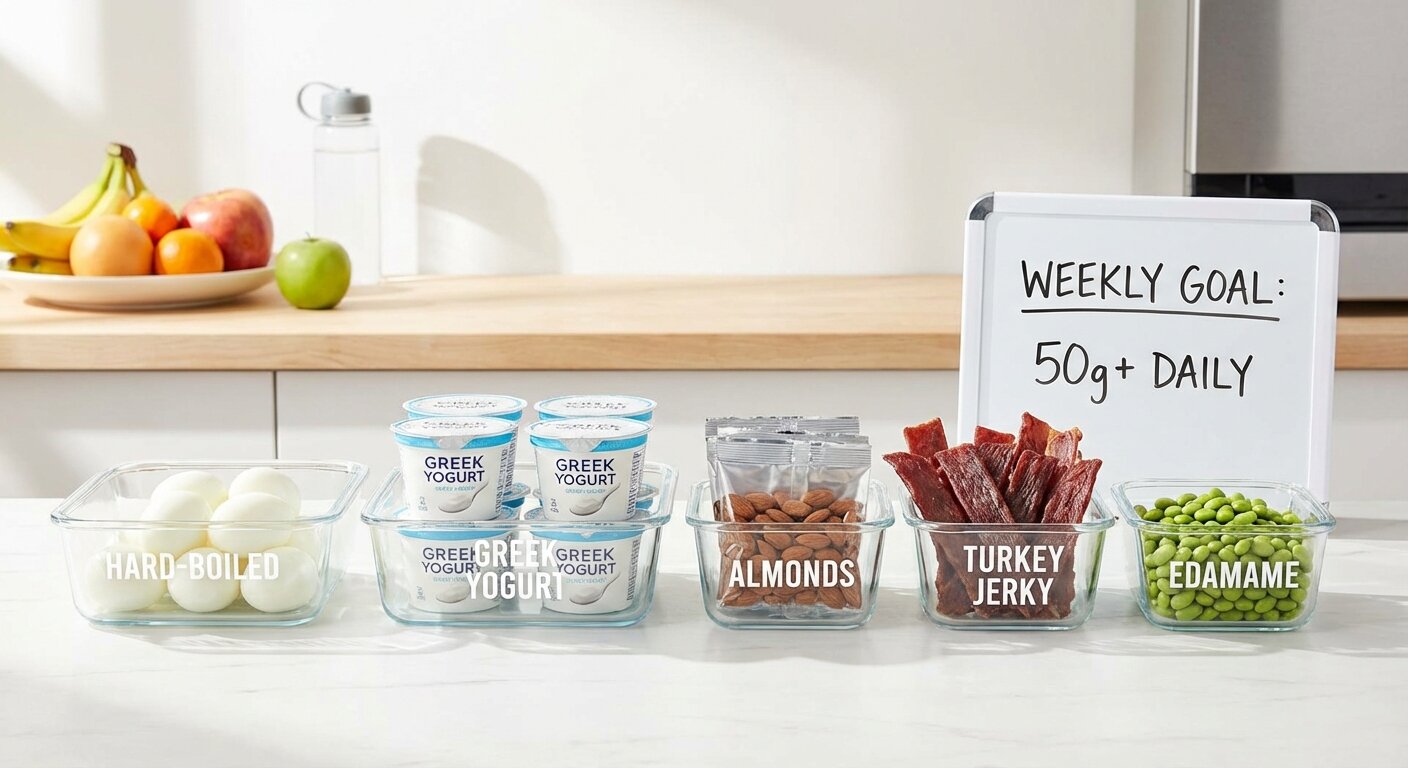 High-protein snack organization system